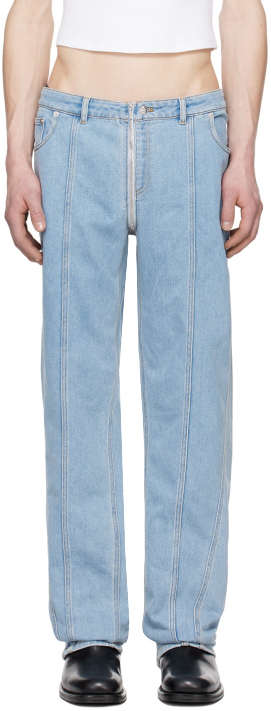 Photo: Mugler Blue Zip Jeans
