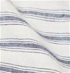 Onia - Striped Linen Beach Blanket - White
