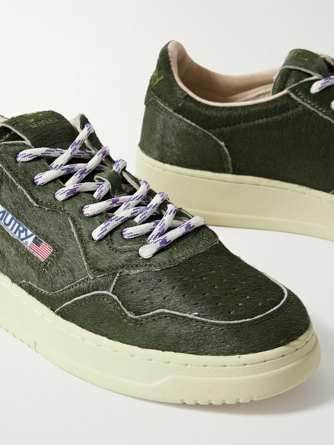 AUTRY ダークグリーン スニーカー Autry - Medalist Pony Hair Sneakers - Green Autry