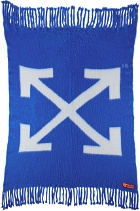Off-White Blue Wool Arrow Blanket