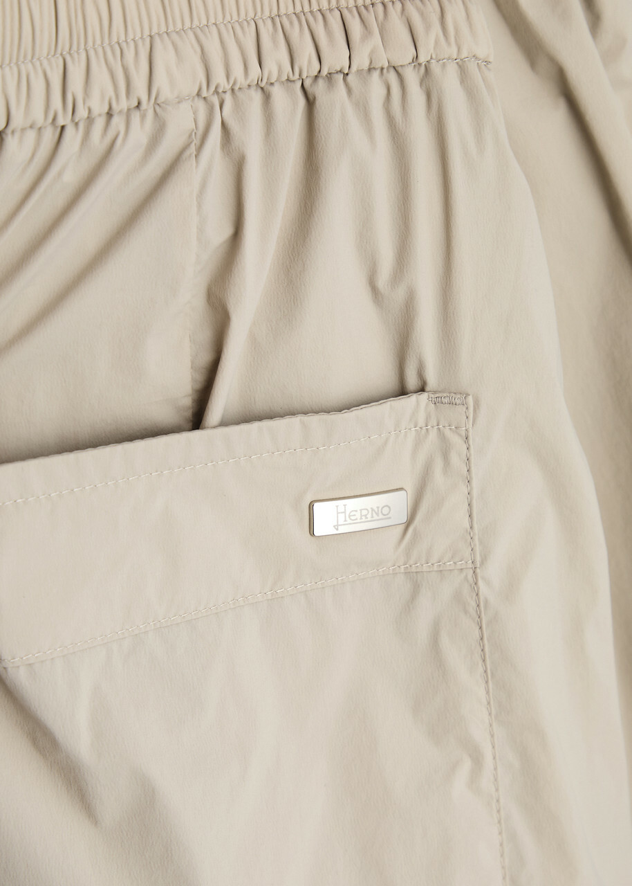 Herno Wide-leg Stretch-nylon Trousers Cream