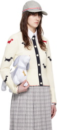 Thom Browne White Hector Cardigan