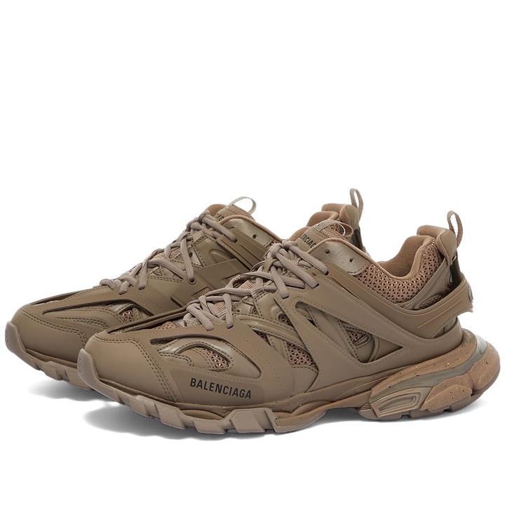 Photo: Balenciaga Men's Track Sneakers in Recycled Light Khaki