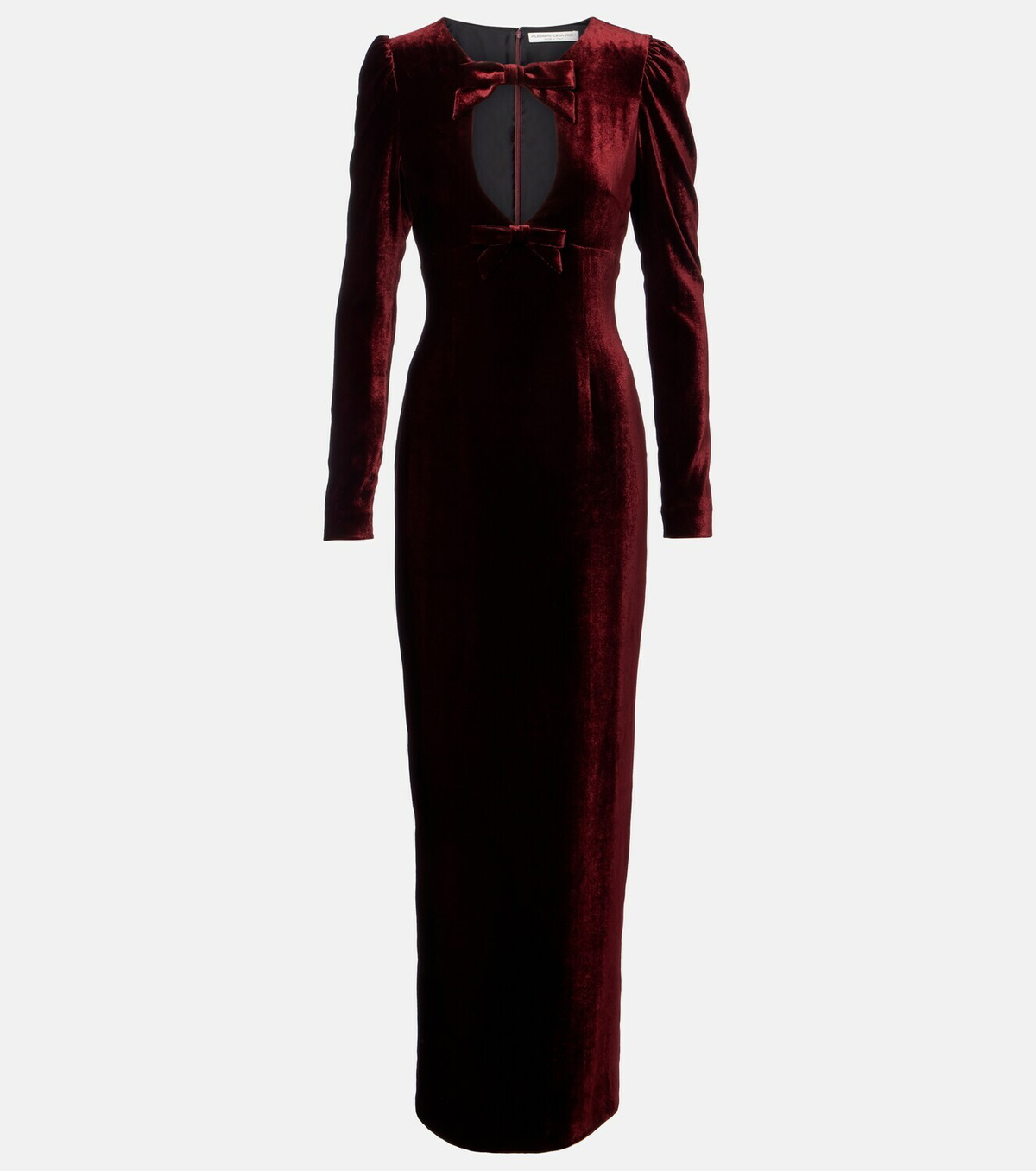 Alessandra Rich Bow-detail cutout velvet gown