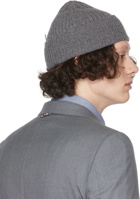 Thom Browne Gray Cashmere 4-Bar Beanie