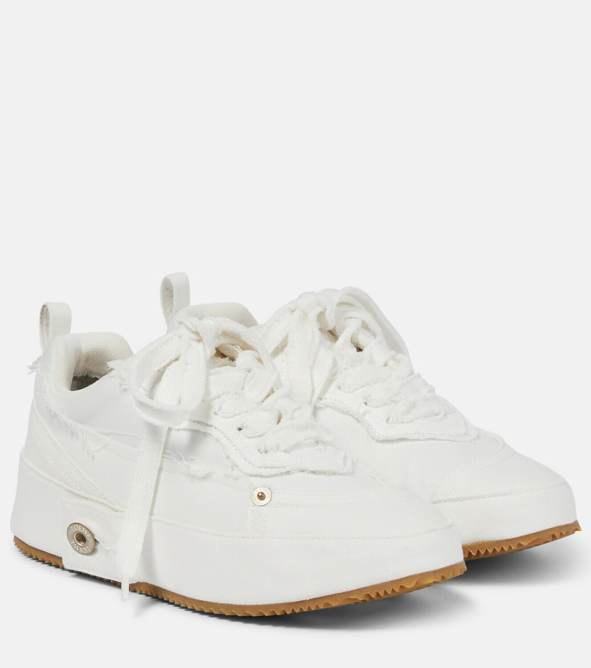 Loewe - Distressed denim sneakers Loewe