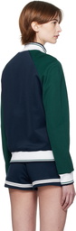 Casablanca Navy & Green Mesh Tape Track Jacket