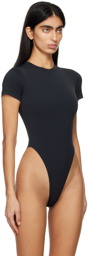 OPEN YY Black Basic Bodysuit