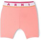 Marni Baby Pink Cotton Logo Leggings