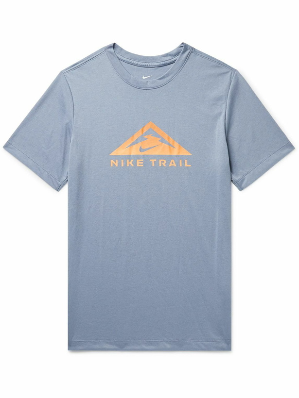 Photo: Nike Running - Trail Printed Dri-FIT T-Shirt - Blue