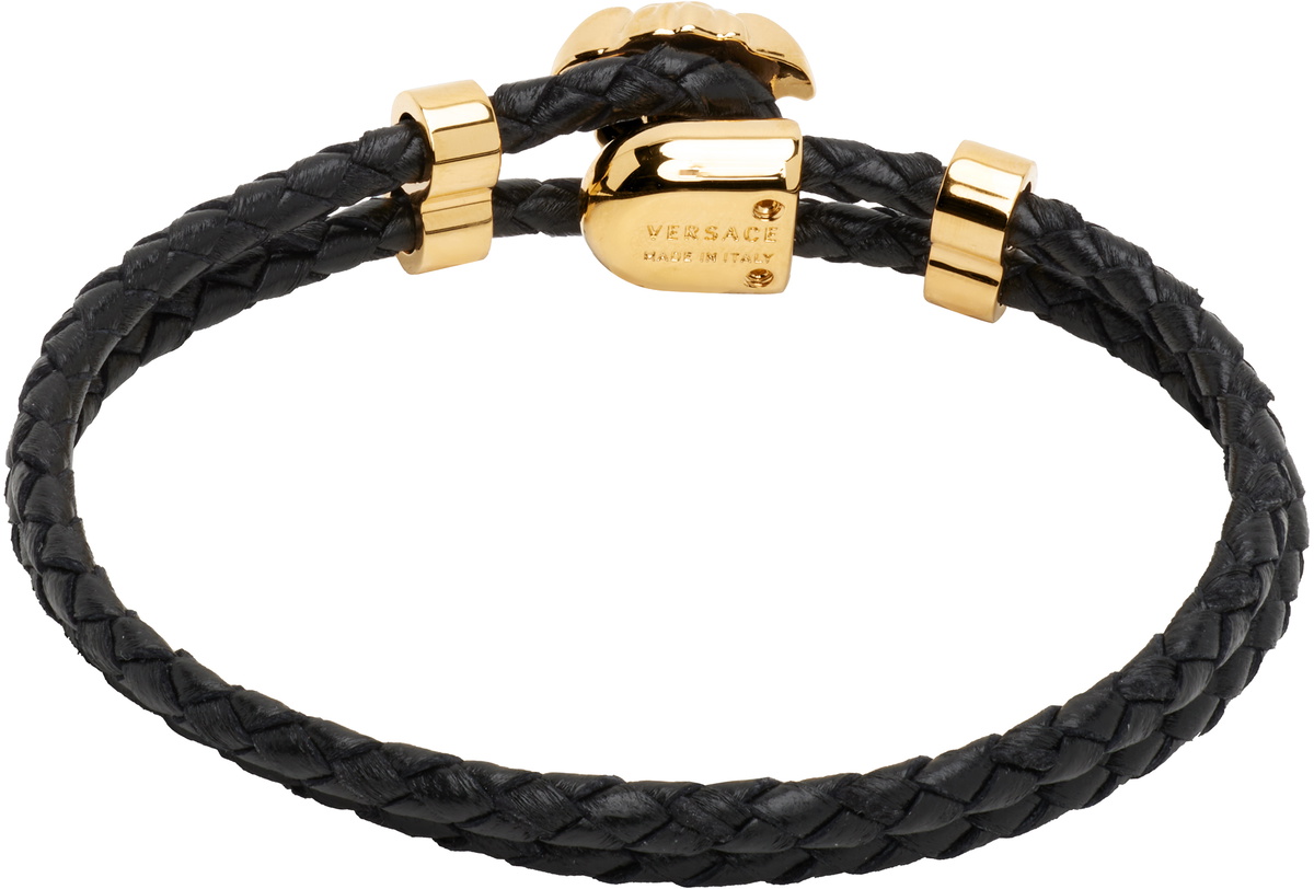 Versace 'La Medusa' Leather Bracelet
