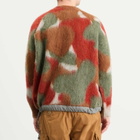 and wander Men's Mixed Colour Shaggy Knit Sweater in Brown Mix