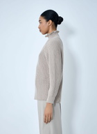 Max Mara Ribbed Knit High Neck Sweater