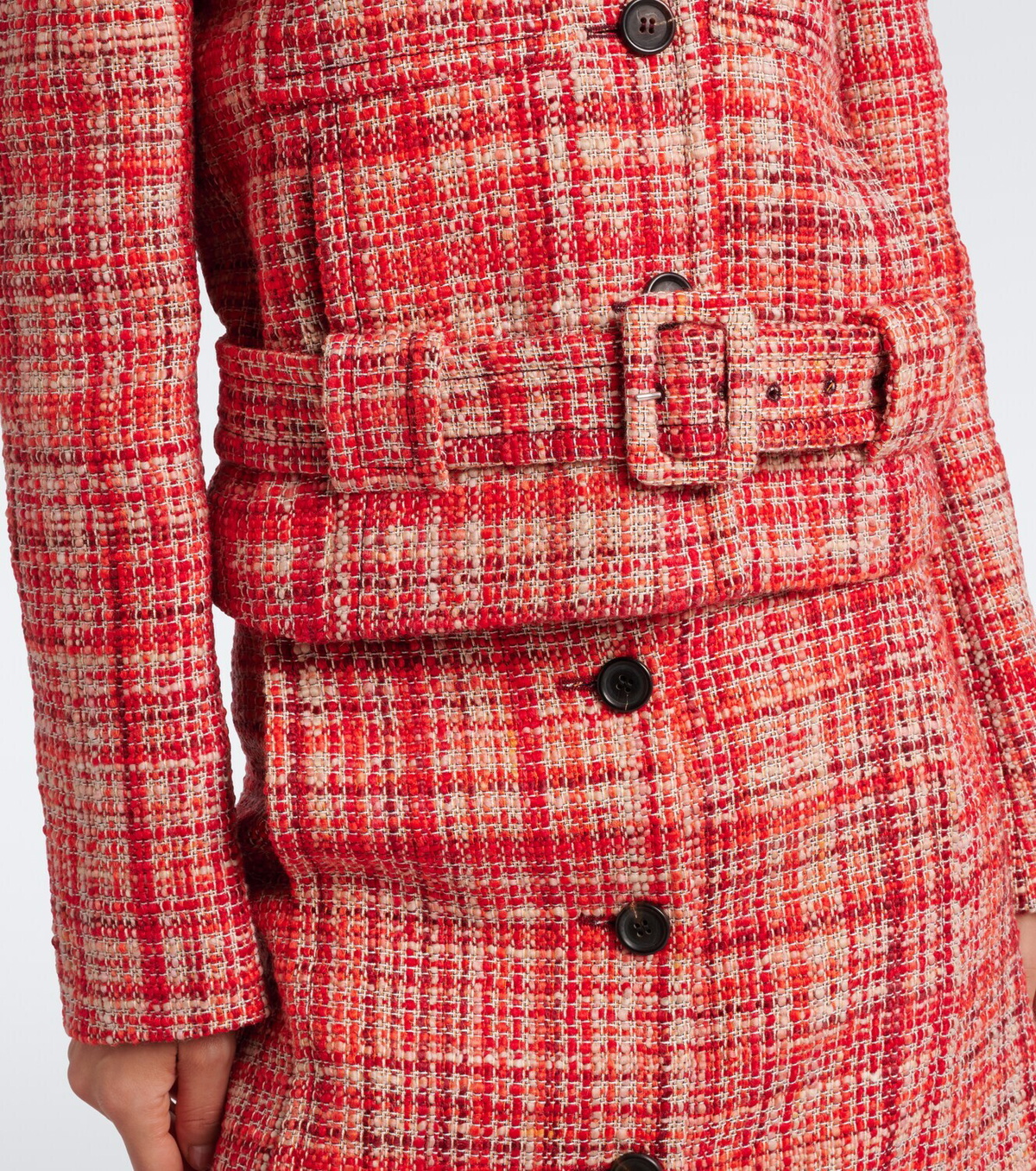 Prada Wool, cotton, and silk tweed jacket