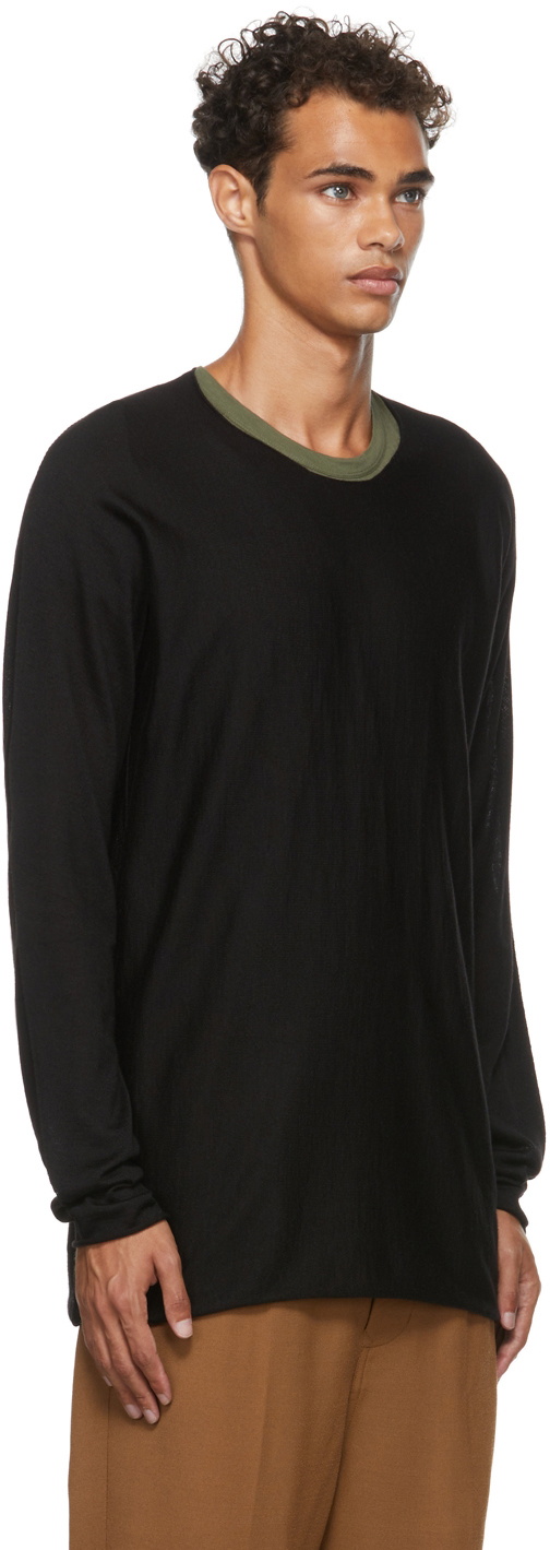 Label Under Construction Black Arched Sweater