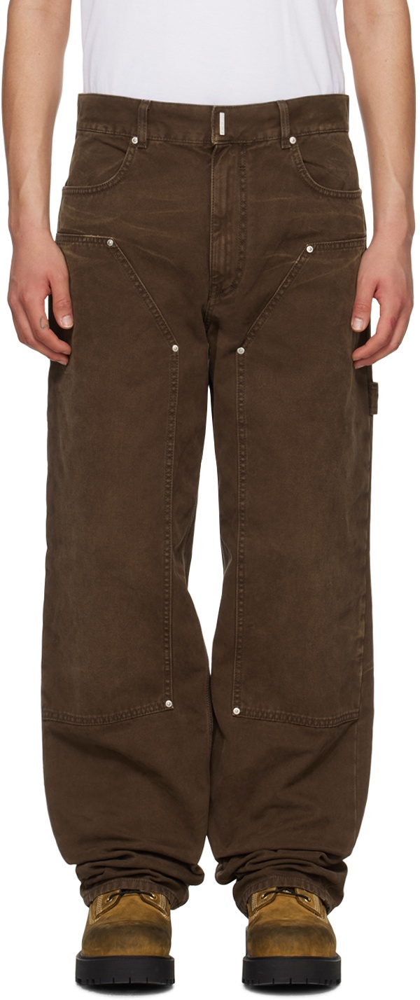 Givenchy Brown Studded Trousers Givenchy