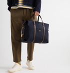 Mismo - Leather-Trimmed Canvas Briefcase - Blue