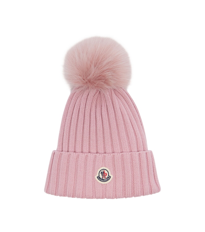 Photo: Moncler Ribbed-knit virgin wool beanie