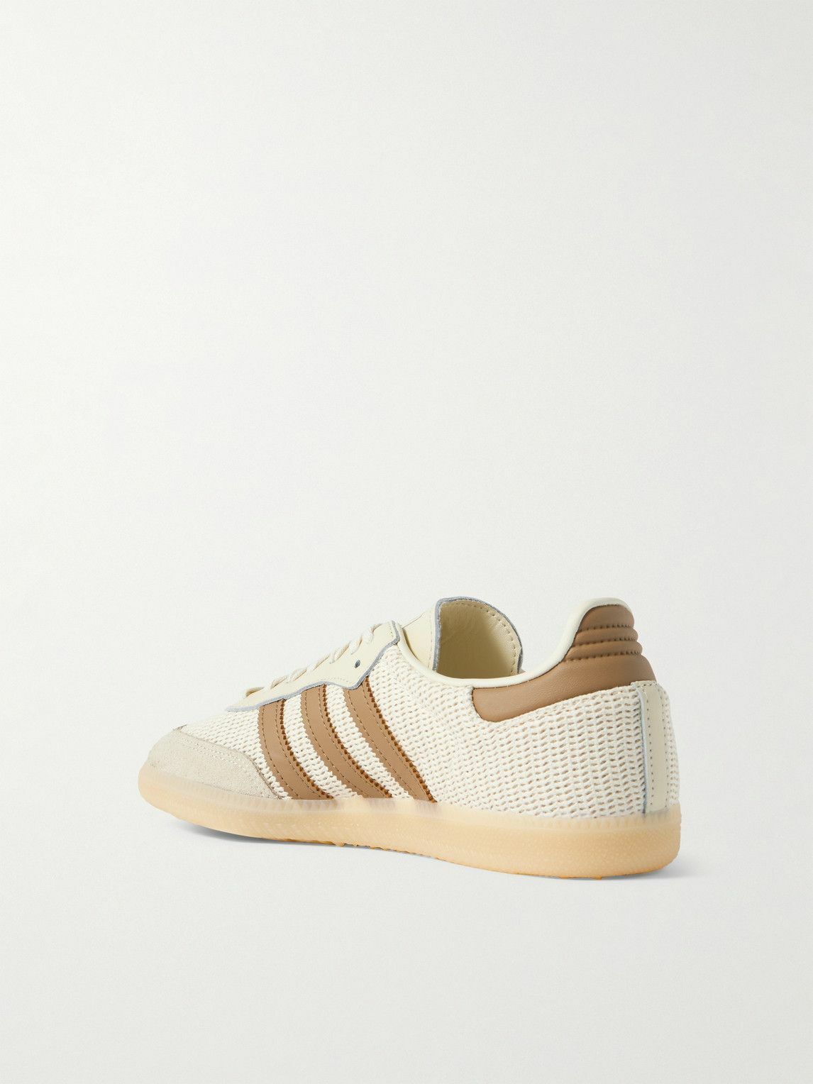 adidas Originals - Samba OG Suede-Trimmed Perforated Leather Sneakers -  Neutrals adidas Originals