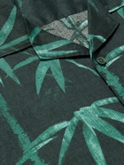 Theory - Irving Camp-Collar Printed Linen Shirt - Black