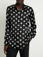 DOLCE & GABBANA - All Over Logo Print Silk Shirt