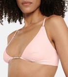 Stella McCartney - Embellished triangle bikini top