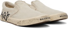 Balenciaga Off-White Paris Graffiti Slip-On Sneakers