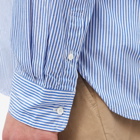 Beams Plus Men's Button Down Block Stripe Shirt in Blue