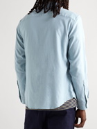 Club Monaco - Button-Down Collar Cotton-Flannel Shirt - Blue