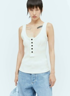 Bottega Veneta Raised Placket Tank Top