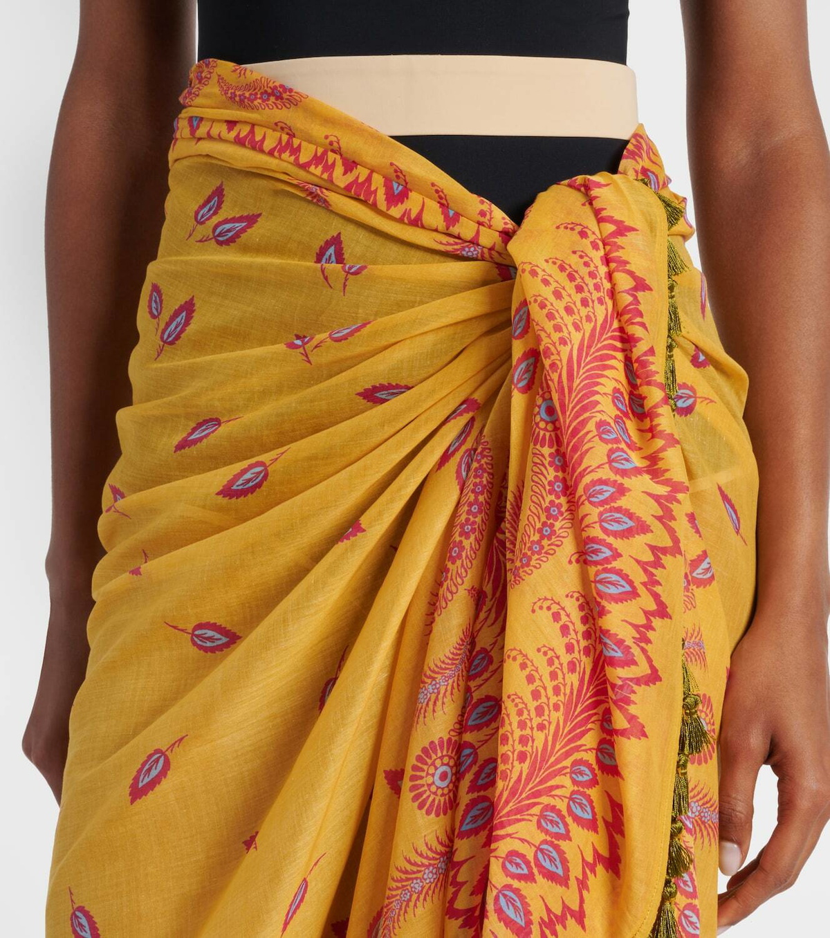 Valentino Printed cotton beach cover-up