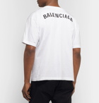 Balenciaga - Logo-Print Cotton-Jersey T-Shirt - White