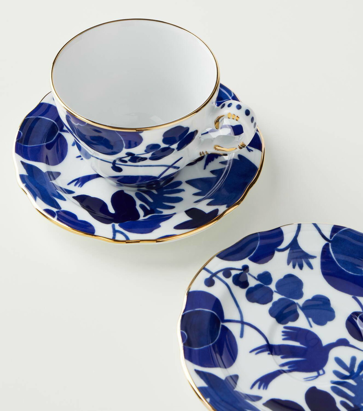 La DoubleJ Mama set of 2 floral porcelain teacups