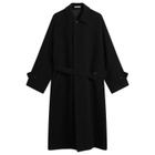 Auralee Men's Mosser Soutien Collar Coat in Black