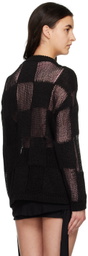 TheOpen Product Black Check Sweater
