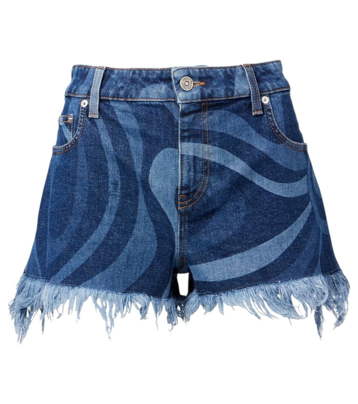 Photo: Pucci Marmo fringed denim shorts