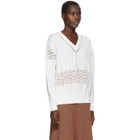 See by Chloe White Lace V-Neck Sweater