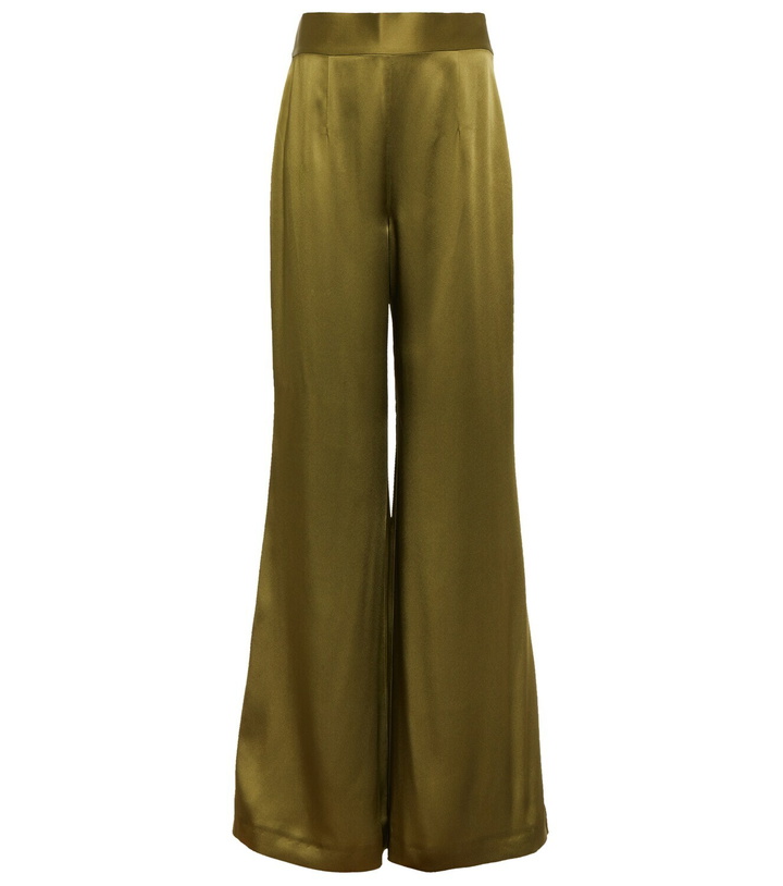 Photo: Galvan Escape Lido satin palazzo pants