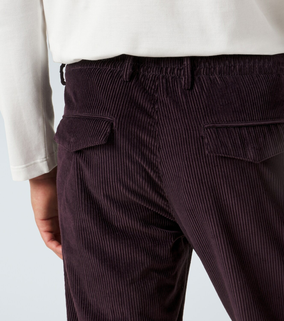 Eleventy Cotton and cashmere corduroy slim pants