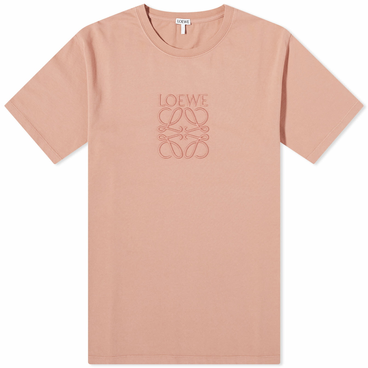 Loewe Men's Overdyed Anagram T-Shirt in Peach Bloom Loewe