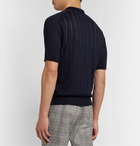 Incotex - Slim-Fit Knitted Cotton Shirt - Blue