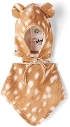 Molo Baby Brown Fawn Nilo Hat & Bib Set