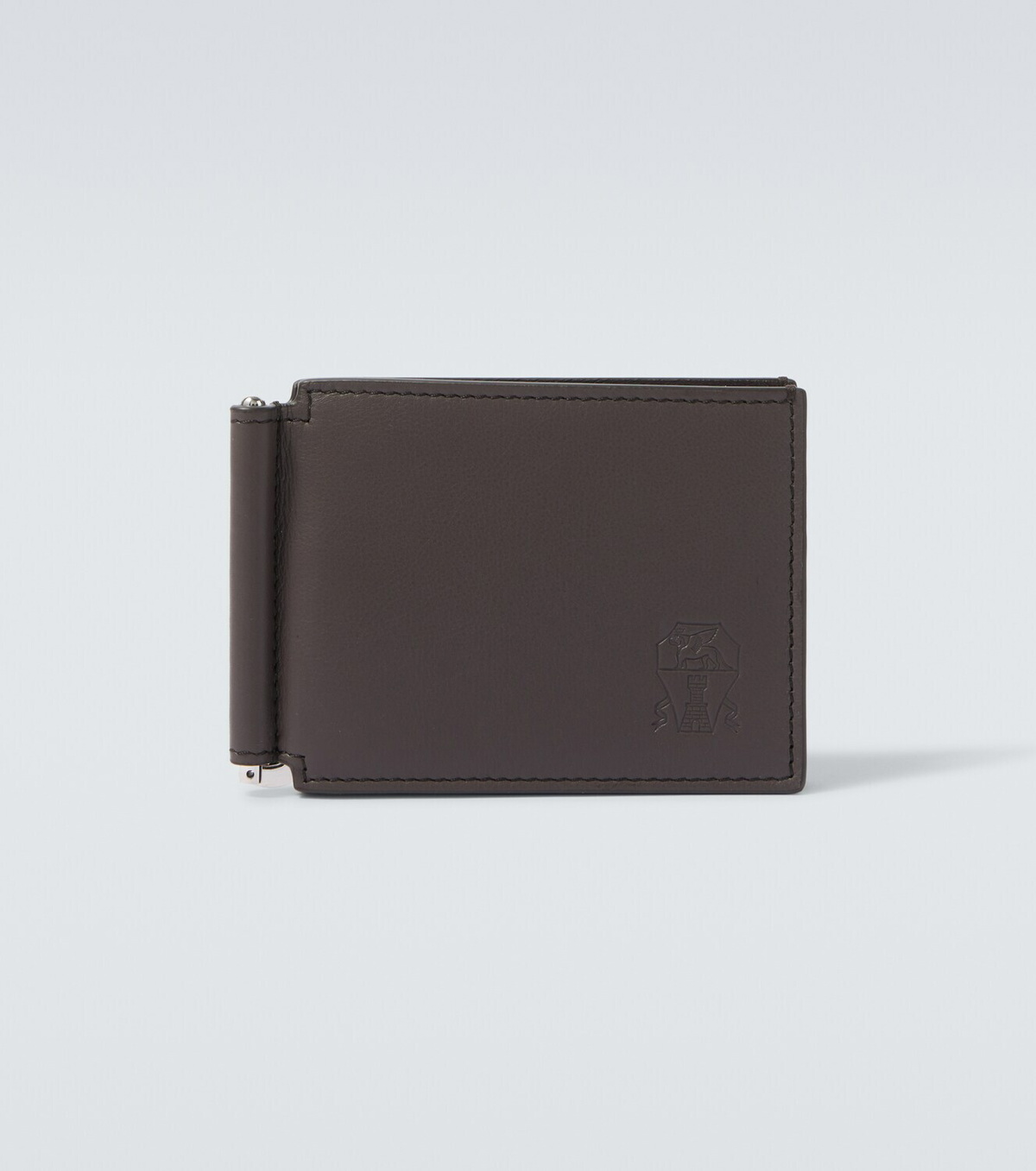 Brunello Cucinelli Logo debossed leather wallet