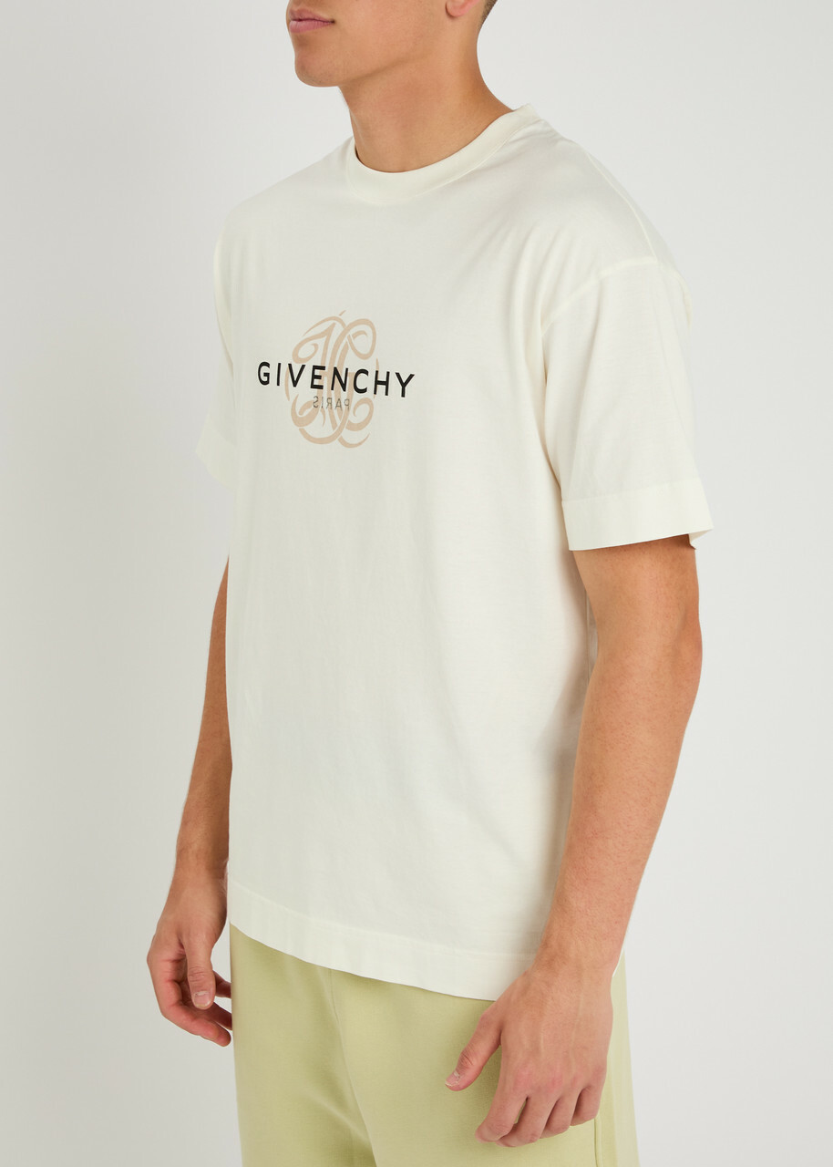 Tシャツ・カットソー GIVENCHY White Cotton T-Shirt Givenchy logo-print Cotton T-shirt | White | FARFETCH
