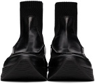 Giorgio Armani Black Paneled Chunky-Soled High-Top Sneakers