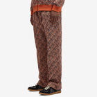 Needles Men's Poly Jacquard Track Pants in Orange