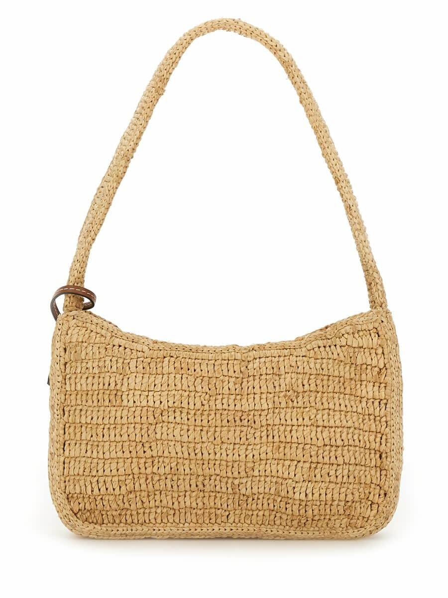 Manebi Raffia Shoulder Bag