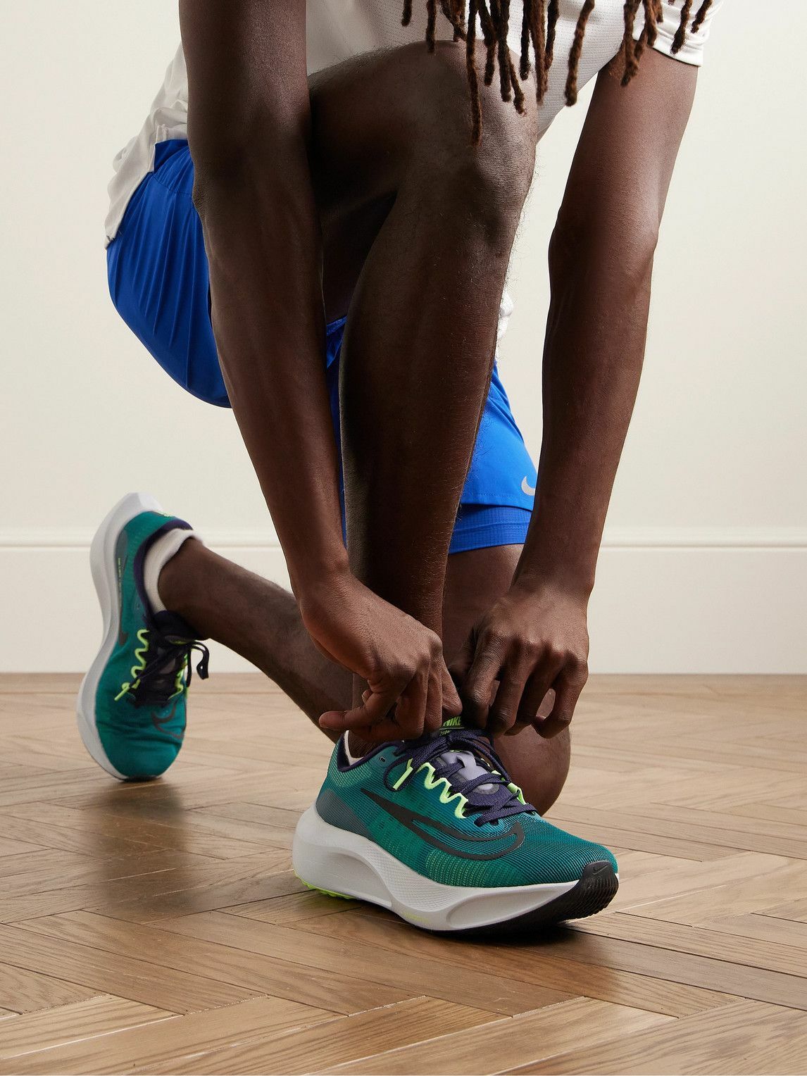 Nike Running - Zoom Fly 5 Rubber-Trimmed Mesh Sneakers