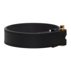 Tom Ford Black Leather T-Buckle Bracelet