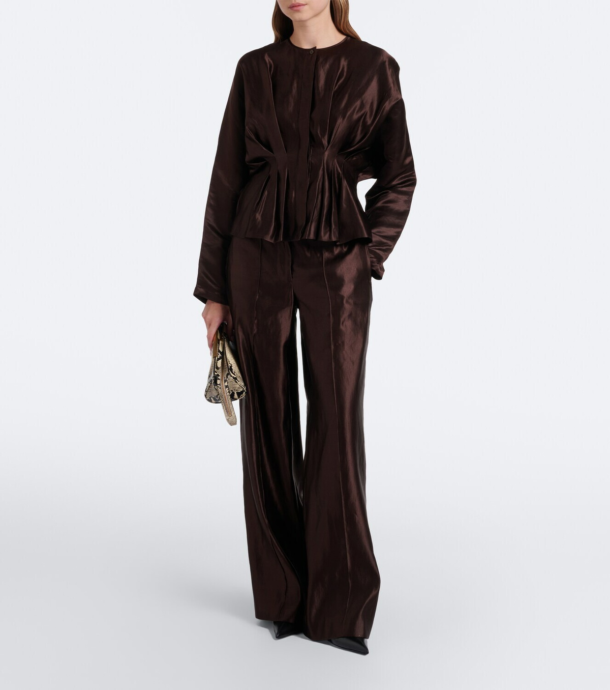 Joseph Jnane linen and silk wide-leg pants